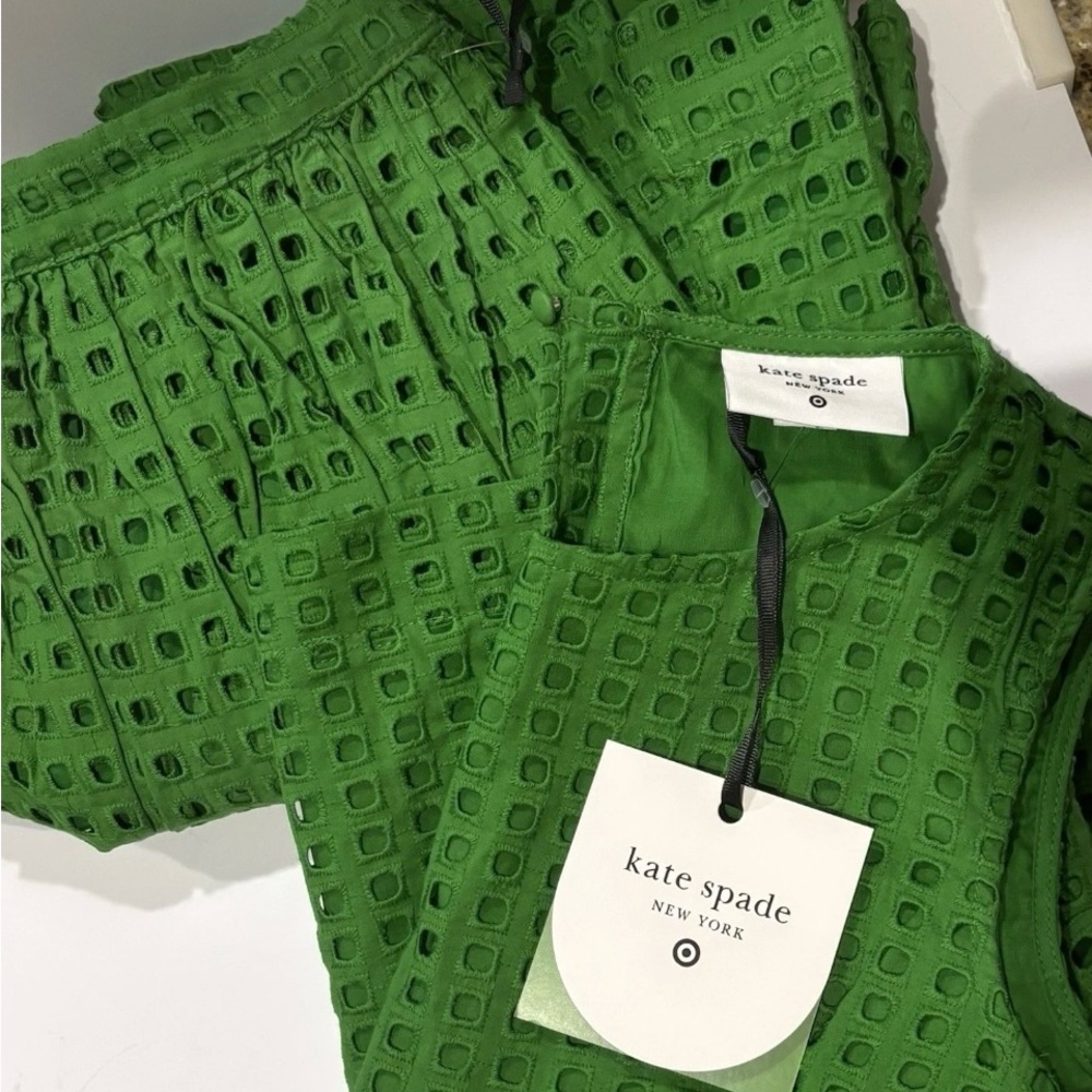 Kate Spade X New York Target Green Eyelet Shell Tank Top & Skirt SET Nwt Sz S